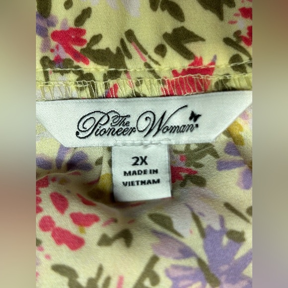 The Pioneer Woman Square Neck‎ Flutter Sleeve Blouse Size XXL - Picture 6 of 10